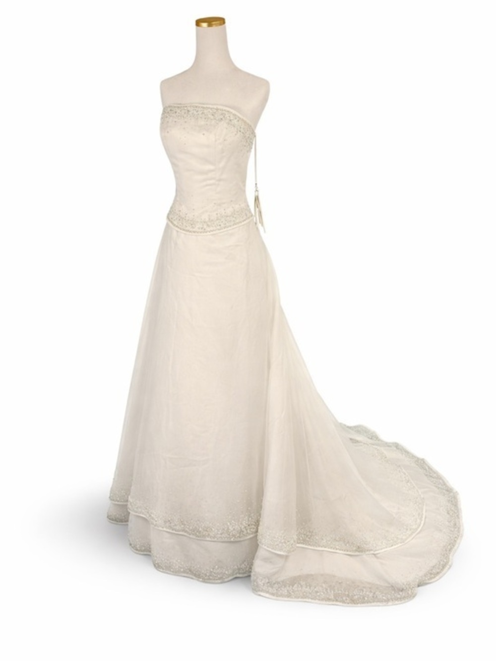 Mori Lee Wedding Dress Madeline Gardner Beaded Off White Dress 8 NWT Tulle ALine